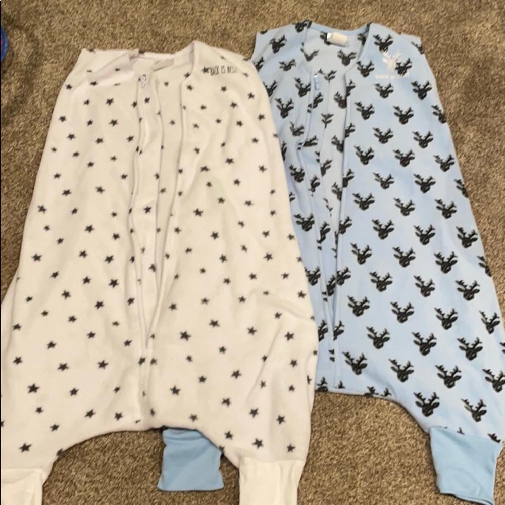 Two halo walker sleep sacks